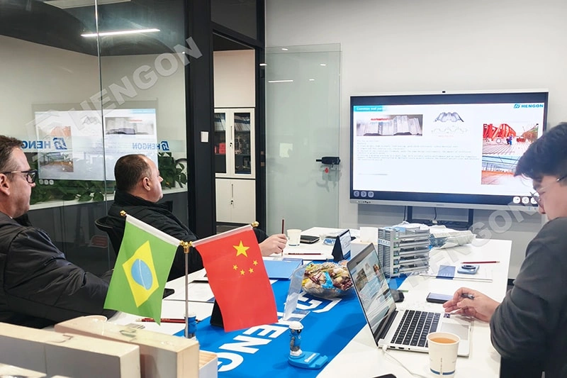 Brazilian Client Visits Hengon for Steel Warehouse Project