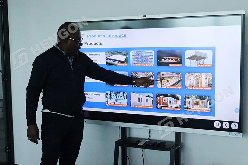 Réunion Client Visits Hengon to Discuss Installation and Future 